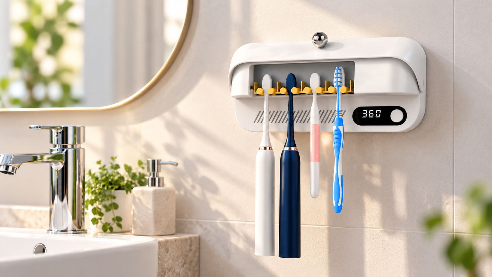 Tezeritech UV Toothbrush Sanitizer Holder -- XD-005 & XD-006