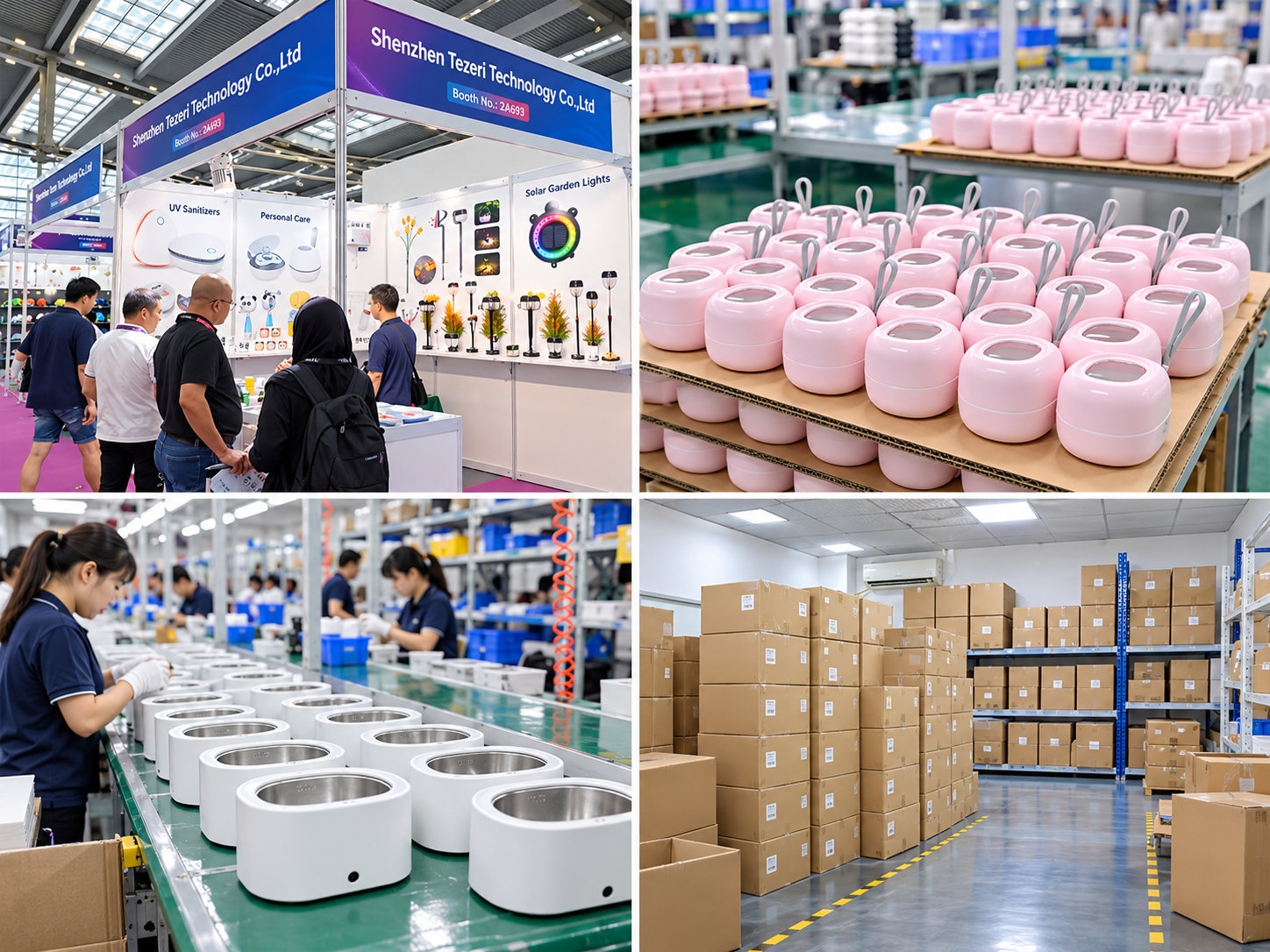 Tezeritech exhibition, product assembly and warehousing overview